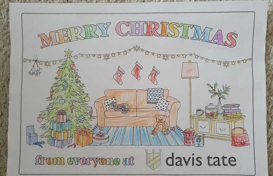 A Christmas colouring page