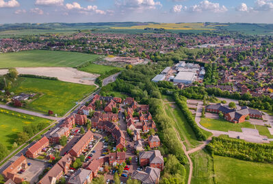 An aerial view of Wantage
