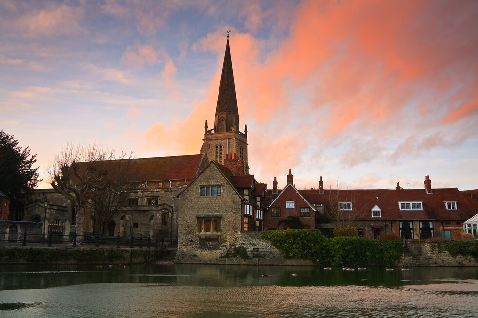 River Thames in Abingdon town near Oxford city