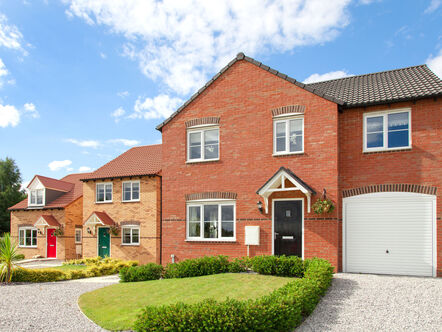 The outside of a nicely decorated home